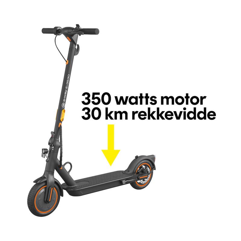 E-Way E-3530 har er 350 watts motor og 30 km rekkevidde